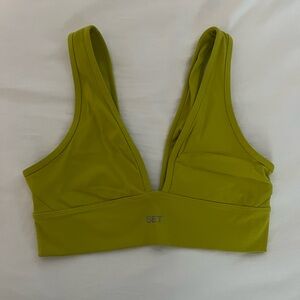 Set Active sports bra in yellow - size small